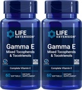Life Extension Gamma E Mixed Tocopherols & Tocotrienols 60 Softgels (Pack of 2)