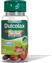 Dulcolax Saline Laxative Chewy Fruit Bites, Fastvirkende Laxative & Daltle Constipation Relief, Cherry Berry Flavor, Magnesium Hydroxid 600 mg, 30 Tælling