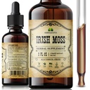 Irish Sea Moss Raw Organic Drops - Natural Irish Sea Moss Extract for Thyroid Support, Dissestion & Energy - Liquid Dietary Supplement - Vegan, Non- GMO - 2oz Flaske