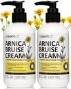 Reshape + Arnica Bruise Relief Topical Cream For blå mærker, Hævelse, & misfarvning på huden, Naturlig hudpleje Homøopatisk Arnica Lotion W / vitamin K, Horse Chestnut, & Collagen, 8 Fl Oz (2 - Pack)