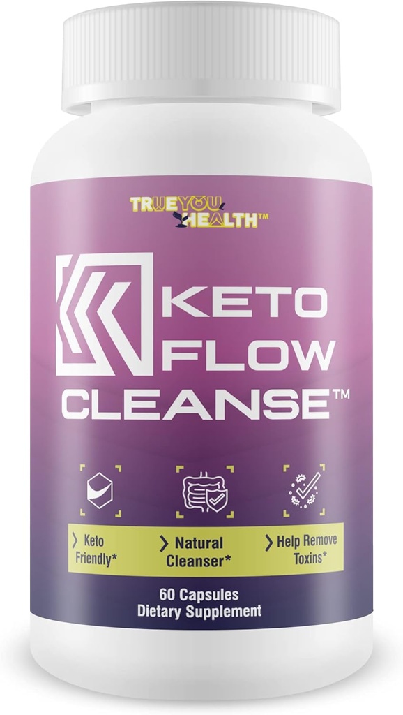 Keto Flow Cleanse - Naturlig Rengøringshjælp - Støtte Affald & Toxin Elimination - Acai Cleanser Keto piller med Probiotika - Keto Detox Colon Cleanser til at støtte energi, Ketosis, & fordøjelsessygdomme