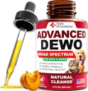Natural Cat & Dog Intestinal Defense - Herbal Broad Spectrum Cleanser - Hjælper Fjern Parasites & Toksiner - Flydende Medicin supplement til Puppies & Kittens - UTI Support - Made in USA