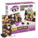 Lenny & Larrys Cookiefied Protein Bar - Cookies & Creme Vegan Protein Bars 9x45g - Sunde snacks med 12g Plant Protein & 5g Fiber - Gluten gratis Power Bar, Keto Friendly, Non- GMO & Vegan