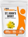 BulkSupplements.com St. John 's Wort Extract - St. Johns Wort Supplement, Herbal Supplement for Mood - Vegan & Gluten Free, 600mg per Serving, 100g (3,5 oz) (Pack of 1)