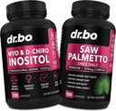 Myo-Inositol & D-Chiro Inositol Saw Palmetto - 40:1 Ratio Hormone Balance for Women - Saw Palmetto for Women Hair Loss - Supplements to Support Menstrual Cycle & Support Female Health