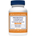 Den Vitamin Shoppe Probiotisk Kompleks 4 Millioner CFU- Målrettet Release Veggie Caps - Understøtter Intestinal Sundhed & fordampning med en balance af Probiotiske Strops (90 Vegetabilske Kapsler)