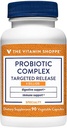 Den Vitamin Shoppe Probiotisk Kompleks 4 Millioner CFU- Målrettet Release Veggie Caps - Understøtter Intestinal Sundhed & fordampning med en balance af Probiotiske Strops (90 Vegetabilske Kapsler)