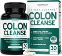 Colon Cleanse & Detox 15 dag Gut Cleanse (30 Greve) Intestinal Cleanse Pills & Probiotic for Gentle Laxative & Boel Relief for Mave Bloating - Tredjeparts testet, Vegan, Non- GMO - Made in USA