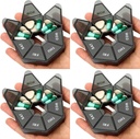 Pill Organizer, Pill Box, Lille Pill Case, Medicin Pill Organizer 1 gang om dagen, Ugentlig Pill Organizer, Pill Container, Pill Holder, Daily Pill Organizer Travel Pill Organizer 7 dag (4pcs Black)