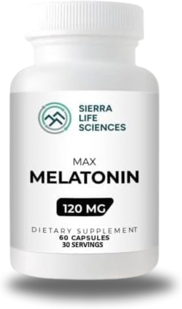 120 mg høj dosis Melatonin Max i Easy- to- Sluge kapsler - 30 Servere