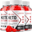 (3 Pack) Vista Keto ACV Gummies - Advanced Formel Vista Keto Plus ACV Gummies Apple Cider Vinagar Vista ACV Kosttilskud Mænd Kvinder (180 Gummies)