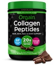 Orgain Hydrolyzed Collagen Peptider Pulver til kvinder & mænd, Chokolade, 20g Græs Fed Collagen - Hår, Hud, Nail, & Fælles Support, Paleo & Keto, Non- GMO, Type I og III, 1lb