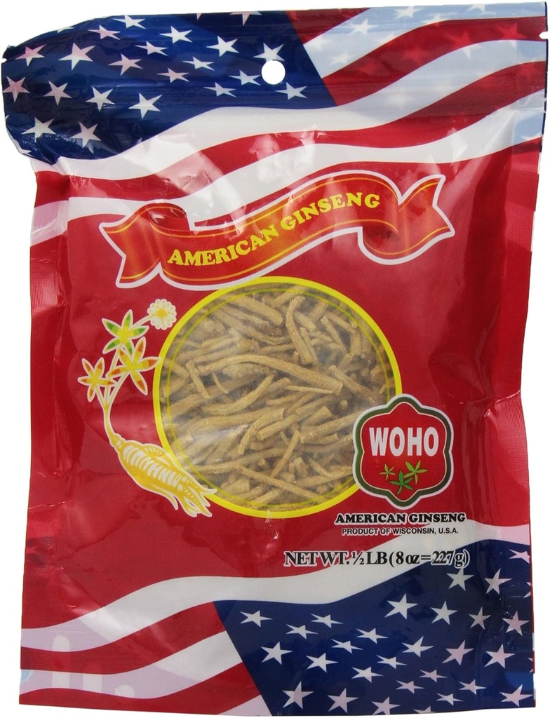 Woho # 120.8 American Ginseng Large Prong Fiber 8oz. Taske