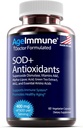 Antioxidanter Complex Sund Aging Supplement - 400mg Superoxid Dismutase - Alpha Lipoic Acid - L- Arginin - Lysin - AKG - vitamin A - vitamin E til immunsupport- 60 kapsler