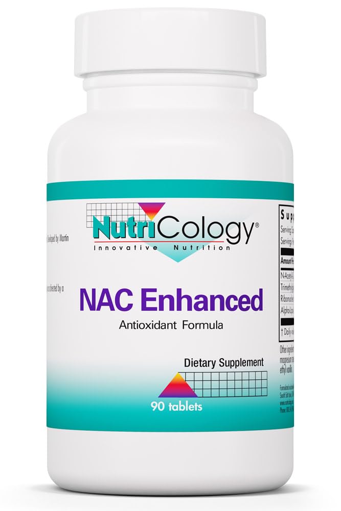 NutriCology NAC Enhanced - N-Acetyl-L-Cysteine Supplement - Glutathione Support & Antioxidant Formula - Immune Support - Hypoallergenic - 90 Servings - 90 Tablets