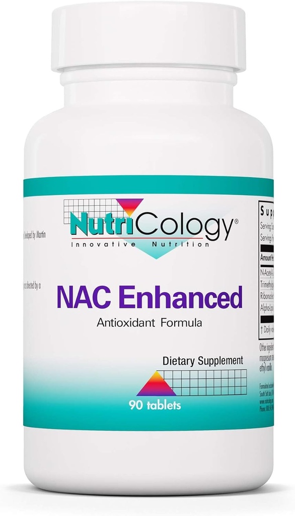 Nutricology NAC Enhanced Supplement - N-Acetyl-L-Cysteine, Glutathione Precursor, Supports Immune Function, Mucus Clearance - 90 Count