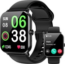 Smart Watch, Smartwatches til mænd kvinder, 1,85 "HD Fitness Tracker (svar / gør opkald), 120 + Sport Modes, Heart Rate / Sleep Monitor, IP68 Vandtæt Fitness Watch, Smartwatch til Android iOS