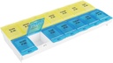 EZY DOSE Pill Organizer Weekly AM / PM (7-dag), Medicine Planner, Vitamin Case / Box, 2X-store låseafdelinger til sikker reception og forhindre utilsigtet spild, blå og gul, BPA gratis