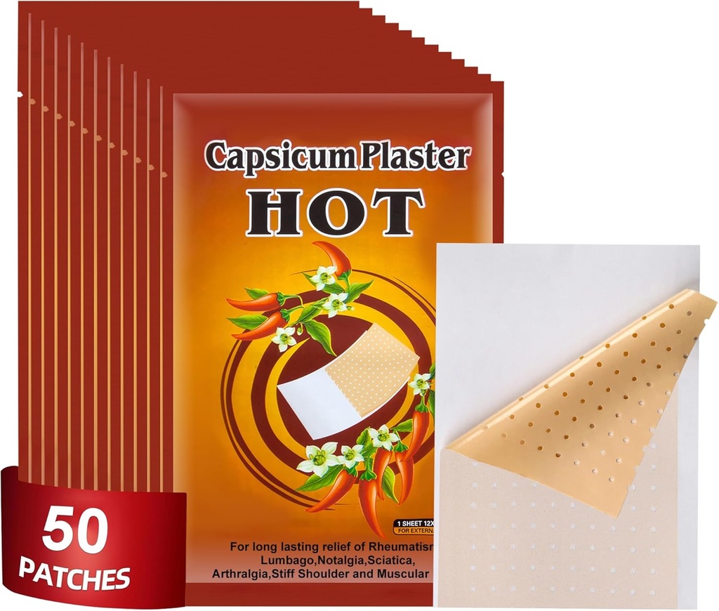 Capsaicin patches, 4.72 "x7.08" Hot Capsicum Patch (50)