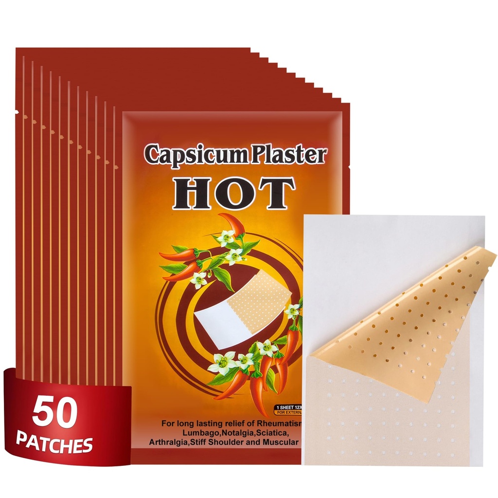 Capsaicin patches, 4.72 "x7.08" Hot Capsicum Patch (50)