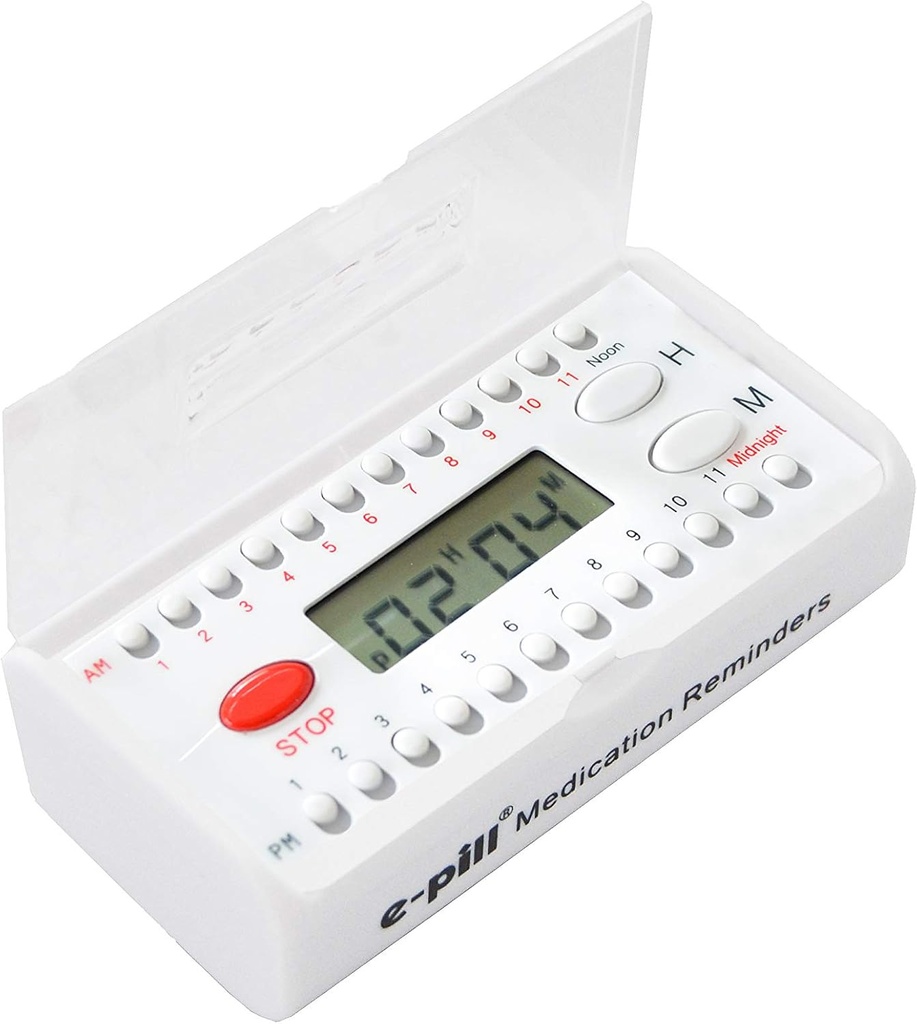 e- Pill 6 Alarm Pocket Timer - Pill, Vitamin og Medicin Medicin Reminder - Let at høre og sætte