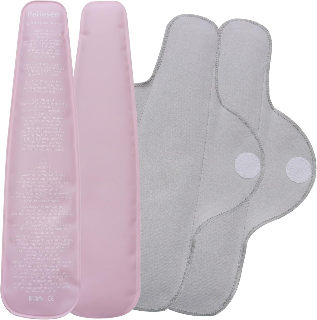 Genanvendelige Perineal Ice Packs, Perineal Cooling Pad, Postpartum Cold Packs, Cold and Hot Pack til kvinder efter fødslen og levering, Graviditet & Hæmorroid Smerte Relief, Vaginal ubehag