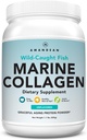 AMANDEAN Marine Collagen Peptider Powder. 500g Wild- Fanget Hydrolyzed Fish Collagen supplement. Type 1 & 3 Collagen Protein. 18 Aminosyrer til hud, hår, negle.