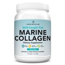 AMANDEAN Marine Collagen Peptider Powder. 500g Wild- Fanget Hydrolyzed Fish Collagen supplement. Type 1 & 3 Collagen Protein. 18 Aminosyrer til hud, hår, negle.