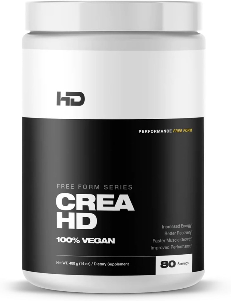HD MUSCLE Creasure Creapure Medic124; 100% Vegan Creatinine Monohydrat Supplement 124; for forbedret energi, inddrivelse, muskelvækst, & Performance Medical 124; 80 Servere