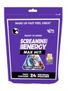 Screamin Energy Max Hit Tropical Punch Flavor - Maksimal styrke Sukker Free Energy Shot med Ginseng, B Vitaminer, og koffein - 24 Tæl