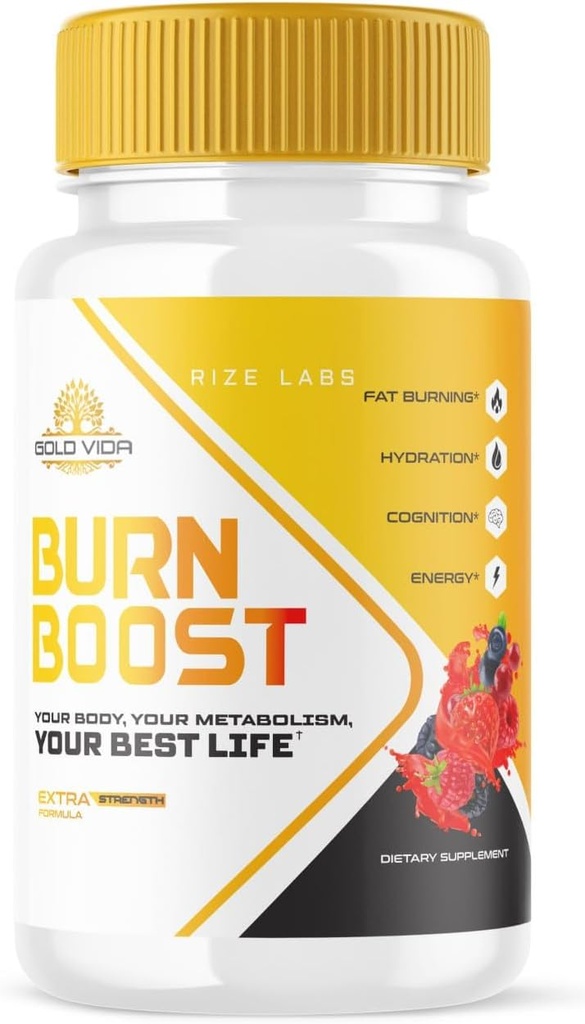 rize laboratorier Guld Vida Burn Boost vægttab supplement, kapsler for total krop wellness og en sund livsstil, piller til Leaner Physique (60 kapsler)