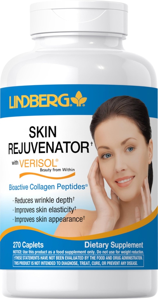 Lindberg Skin Forynger med Verisol • 124; 270 tabletter • 124; med Collagen Peptider • 124; til hår, hud - og negletillæg