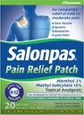 Salonpas Pain Relief Patch, 20 Greve (pakke med 1), Op til 12 Timer Midlertidig Relief af Mild til Moderate Smerte, Backache, Sore Muskel, Sprains, Brurises