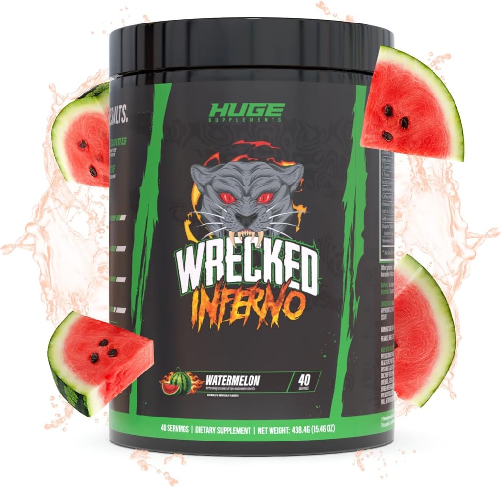 Vredt Inferno - Termogenisk Pre Workout For mænd og kvinder, øge energi, Boost Thermogenese & Metabolisme, forbedre øvelse ydeevne - Indeholder L-Citrullin, L-Carnitin, Beta- Alanine og mere