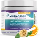 MultiAbsorb ~ Daily Essential, Multi- Nutrient Powder for Optimal Health, Vitaminer, Mineraler, Antioxidanter, Ingen Fillers eller Konserveringsmidler, Natural, Non- GMO, 30 Servere (Orange- Mango)