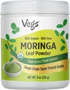 Moringa Powder, The Real Green Freeze Tørret Moringa blade Økologisk, Rich Antioxidanter, Aminosyrer & næringsstoffer Dense - Indfødt enkelt oprindelse, Premium Harvest Moringa Oleifera Leaf Powder, 8 oz