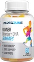 Runner Omega 3, 6 og 9 Gummies Plus DHA - Daglige Løbetillæg - 50% mindre sukker - Heart & Joint Health Gummy til atleter - GMP Certificeret