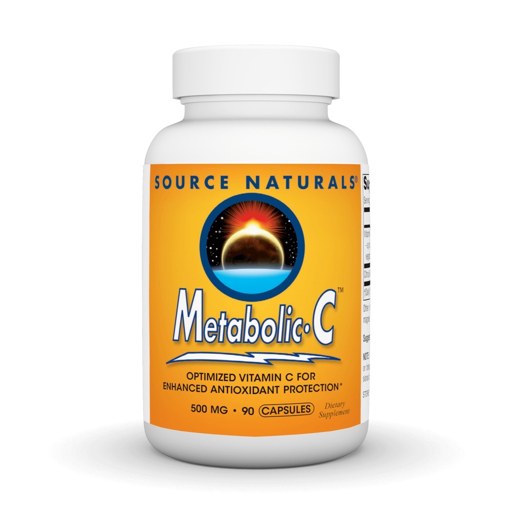 Kilde Naturals Metabolic C, Optimeret C-vitamin til forbedret antioxidant beskyttelse *, 500 mg - 90 kapsler