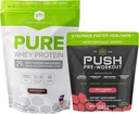 SFH Motivate & Gain Workout Bundle Pure Whey Chokolade Protein og Push Pre- Workout Powder