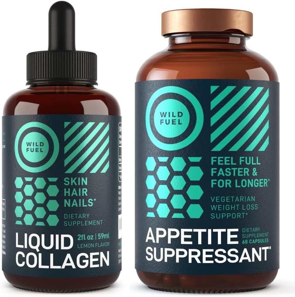WILD fuel flydende kollagen og appetite suppressant sundhed og wellness bundle