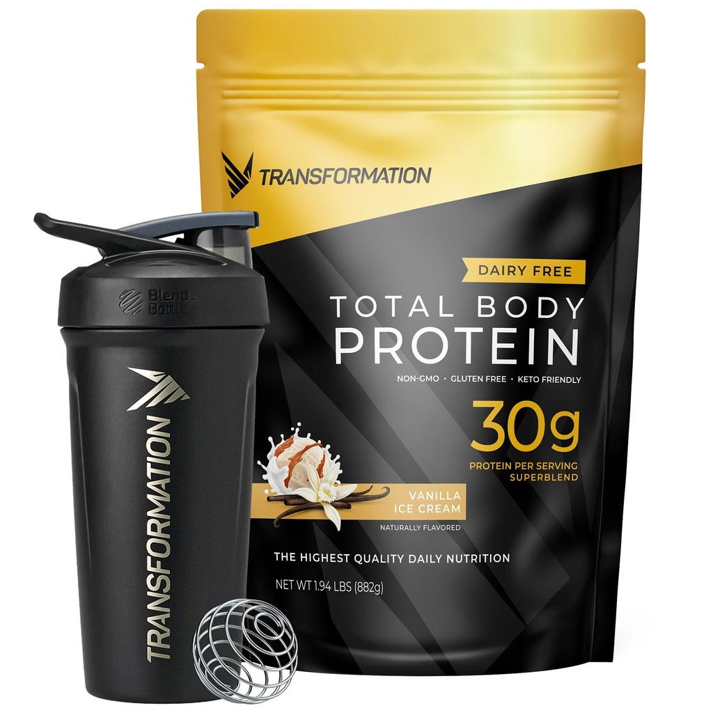 Transformation Vanilla Protein Powder & Performance Isolated Shaker Bottle; 30G Multi- Protein Superblend