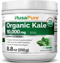NusaPure Organic Kale Powder 10,000mg per servering, 8.8 Ounce, Extract 10: 1, Non- GMO