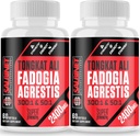 2400mg Fadogia Agrestis Tongkat Ali Kosttilskud - Tredjeparts Testet - 1400mg Fadogia Agrestis & 1000mg Tongkat Ali, Maksimal styrke, Muskel Mass & Athletic Performance, 2 pakker