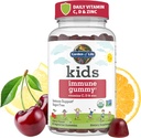 Livets have Kids immunforsvar Gummier med vitamin C, D som D3 & Zink til 31- 1 Daglig Børns Immunitet - Økologisk, Non- GMO, Gluten- Gratis, Vegetarisk, Sukker fri, Cherry Flavor, 30 dages forsyning