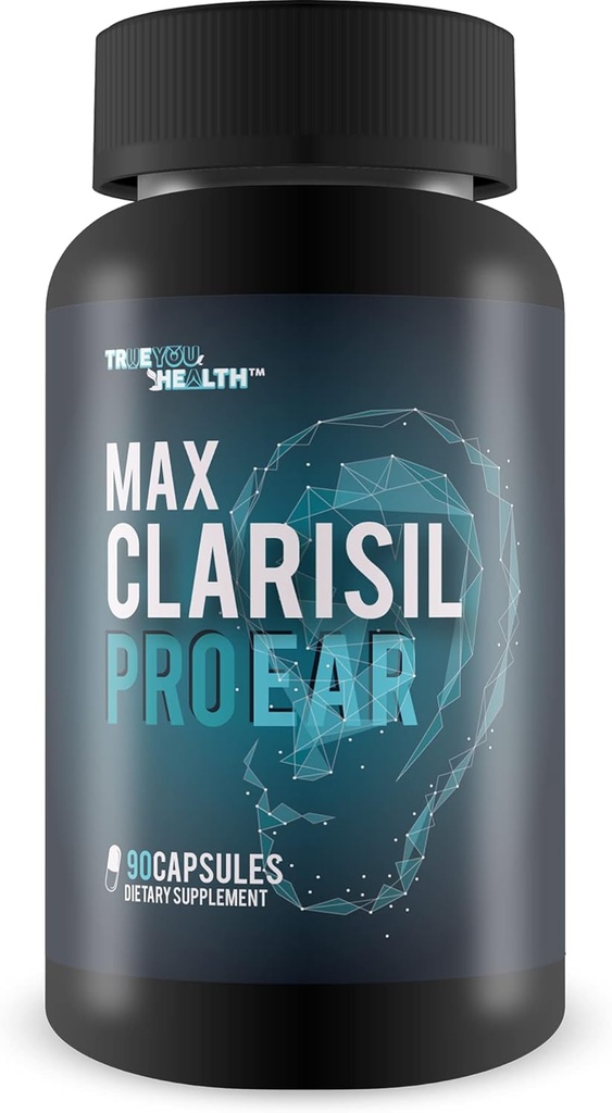 Max Clarisil Pro Øre - Høretab & Øre Ringing Support - Naturlig gurkemeje baseret formel til støtte Reduceret hævelse & forbedret øre sundhed - Max Clarisil Pro Høretab supplement