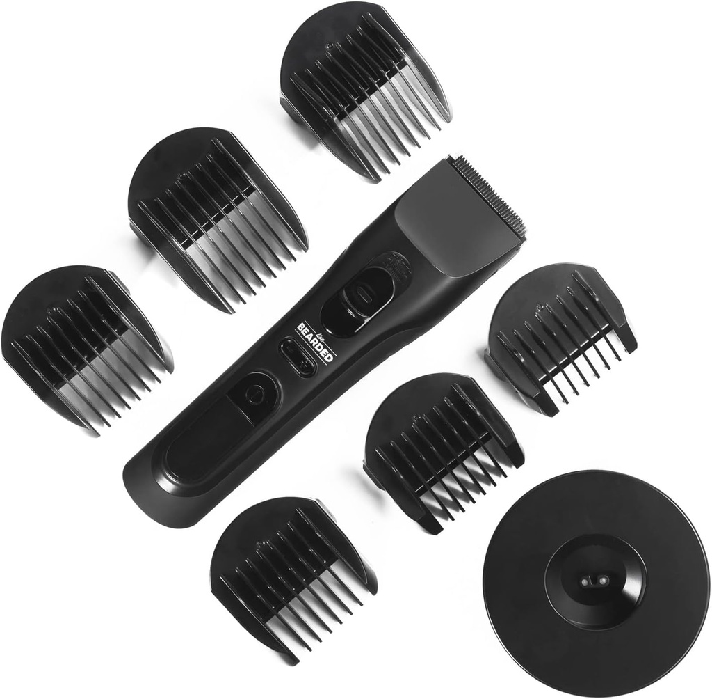 Live Bearded MT-1 Beard Trimmer - Rechargeable with 240-Minute Run-Time, Ceramic Blade, Whisper Quiet and 28 Combination Cutting Lengths for Men