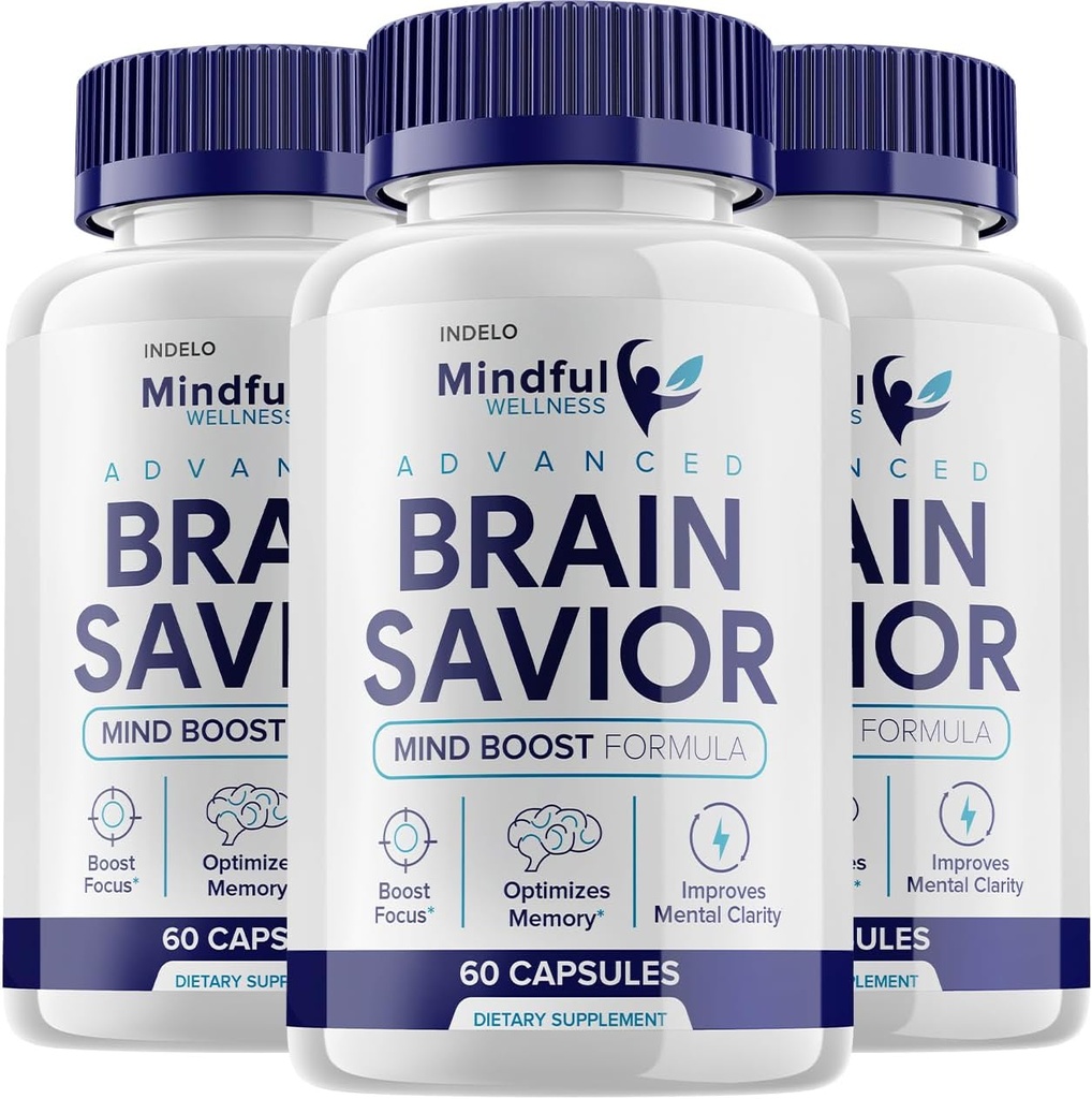 (3 Pack) Mindful Wellness Advanced Brain Savior Capsules Pills, Brain Savior Mind Boost Supplement for Cognition and Focus, Brain Savior Anmeldelser, Mindful Wellness Brain Pills Supplement (180 Capsules)