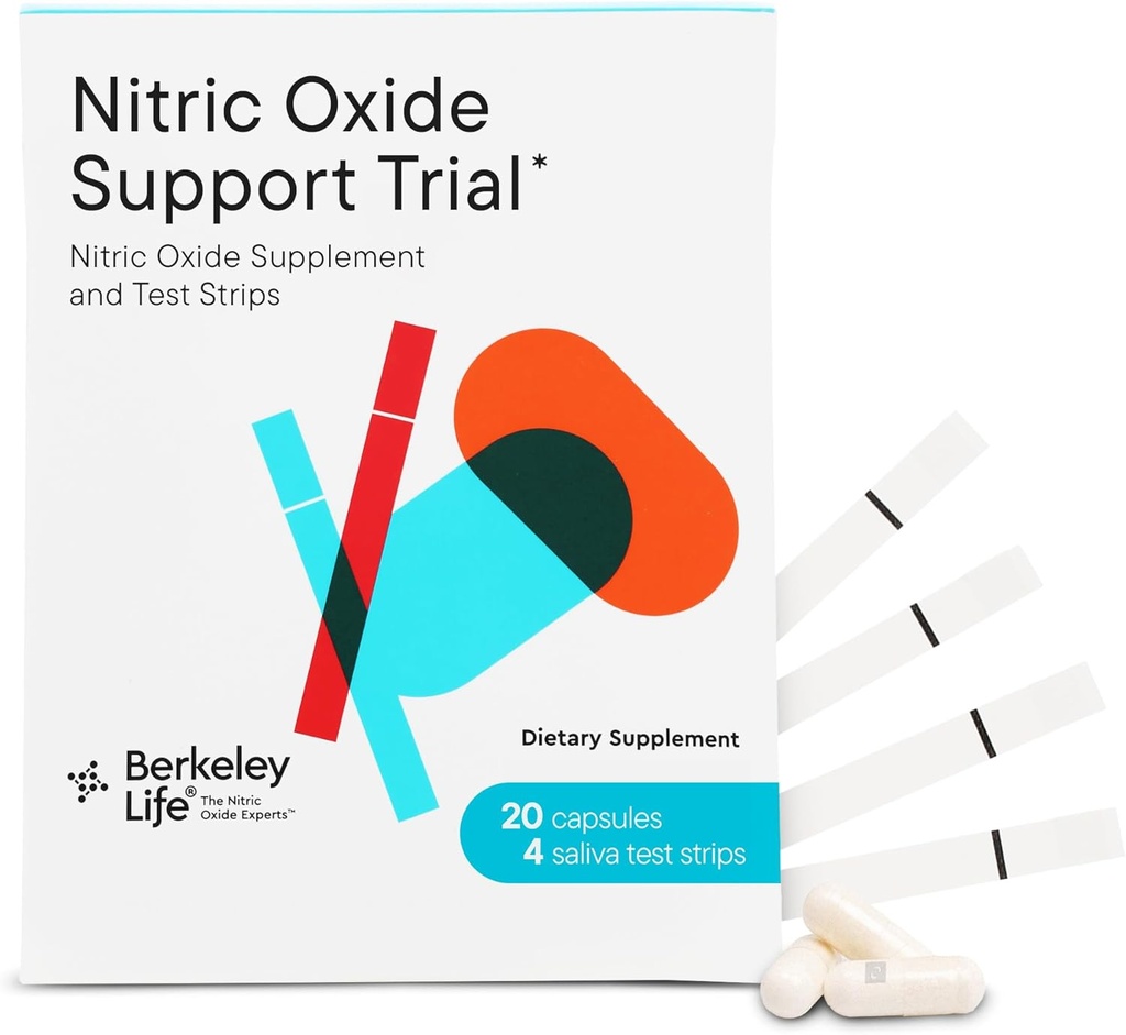 Berkeley Life Professional - Nitroxide Booster & Test Strips - 20 dages kapsler og 4 teststrips - Trial Pack