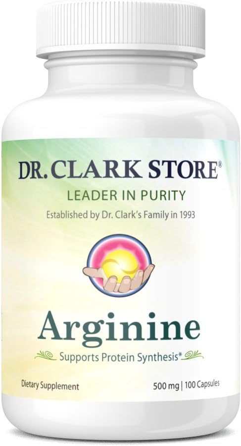 Dr. Clark Arginin, 500 mg, 100 Gelatine Gelatine Kapsler